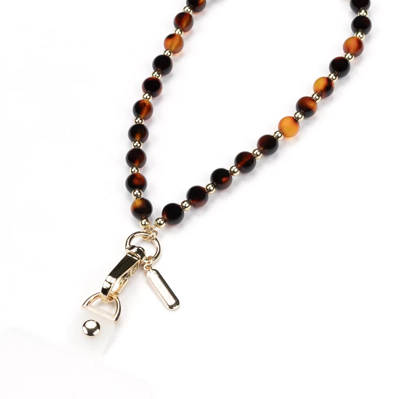 Crong Phone Charm Lanyard - Schildpattmuster Perlenband