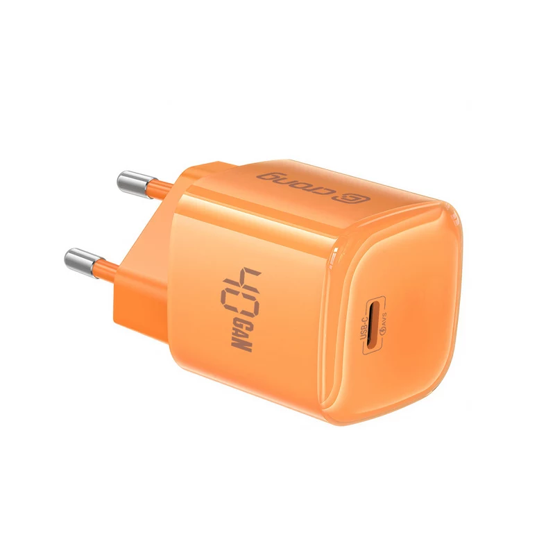 Crong NEO GaN-Ladegerät 40W USB-C PD 3.2 mit AVS (Orange)