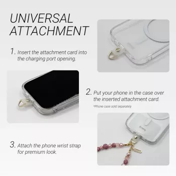 Crong Handy-Anhänger Lanyard - Goldene Schleife