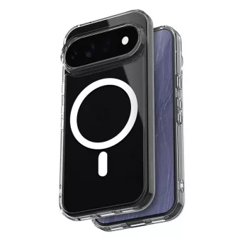 Crong Hybrid Clear Magnetic Case für Google Pixel 11 - MagSafe-kompatibel, transparent