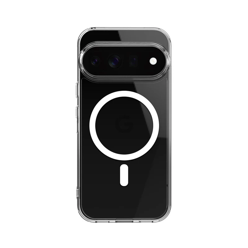 Crong Hybrid Clear Magnetic Case für Google Pixel 11 - MagSafe-kompatibel, transparent