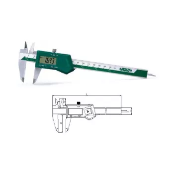 150 mm Digitaler Messschieber mit Datenausgang, 6 Zoll, Edelstahl, 3V