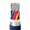 Baseus USB-C auf USB-C Crystal Shine Kabel 100W 1,2m Blau