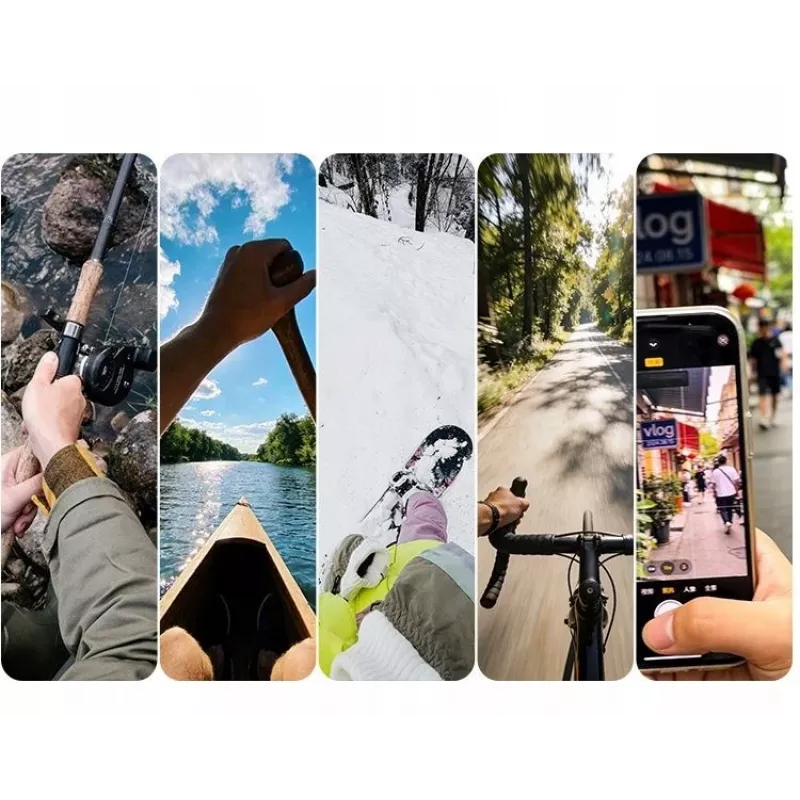 SUNNYLIFE Flexibler Nackenhalter für DJI Osmo Pocket 3/4, POV Action-Kameras, Schwarz