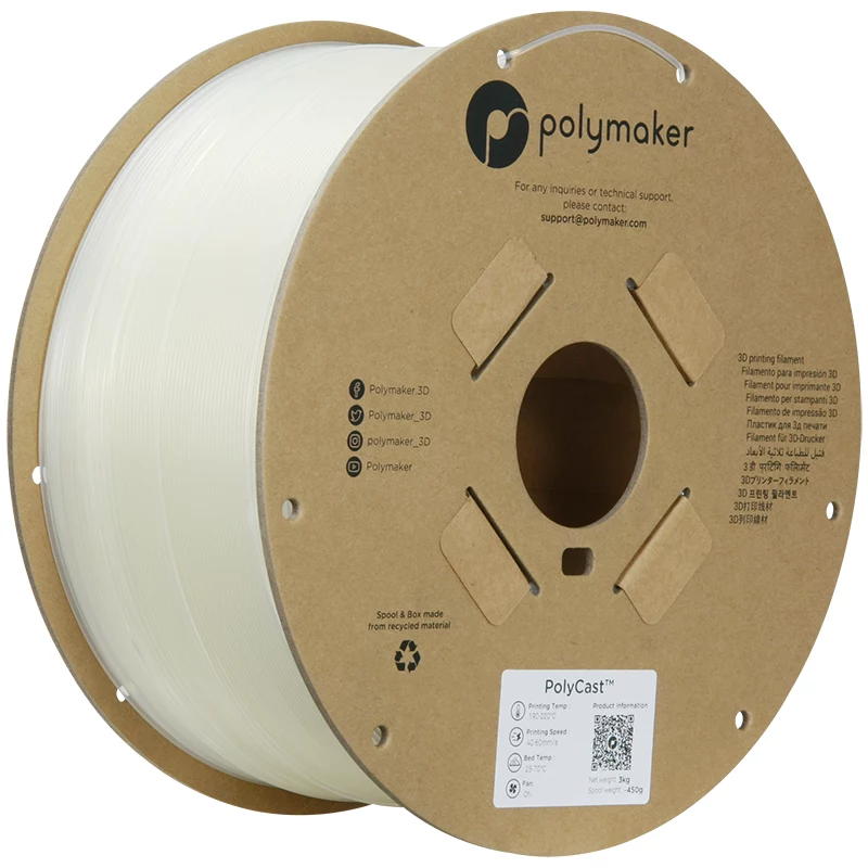 Polymaker PolyCast PVB 3D-Drucker-Filament, 1,75 mm, 3 kg, Natural