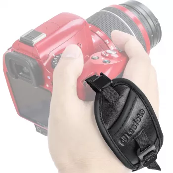 Leofoto WS-01 Universelles Handgelenkband für Kameras - verstellbar, Hypalon & Nylon, Schwarz