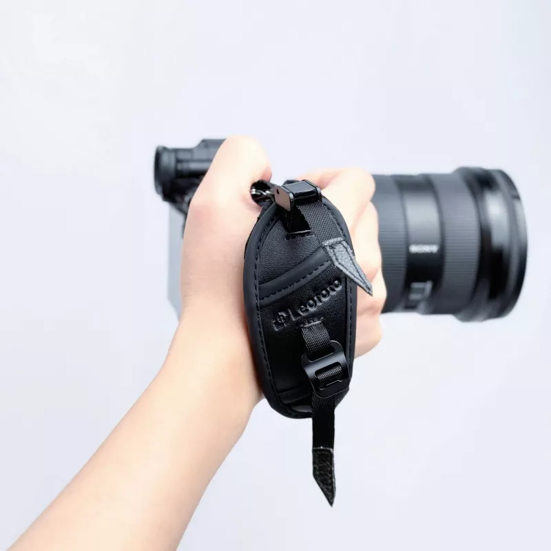 Leofoto WS-01 Universelles Handgelenkband für Kameras - verstellbar, Hypalon & Nylon, Schwarz
