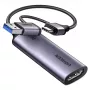 Ugreen CM629 2K 30Hz HDMI-zu-USB Videoaufnahmekarte, Space Gray