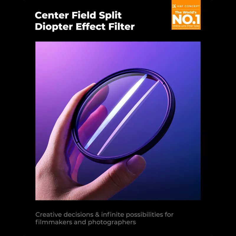 KF Concept 82mm Nano-B Center Field Split Diopter Filter +0.5