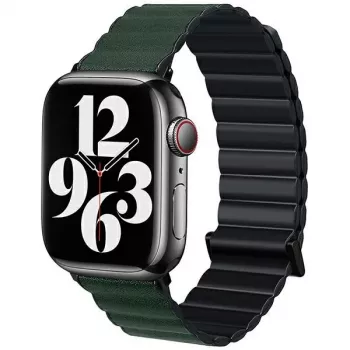 Beline Magnetic Pro Armband für Apple Watch 38/40/41mm Schwarz/Grün