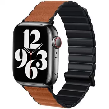 Beline Magnetic Pro Armband für Apple Watch 38/40/41mm Schwarz/Braun