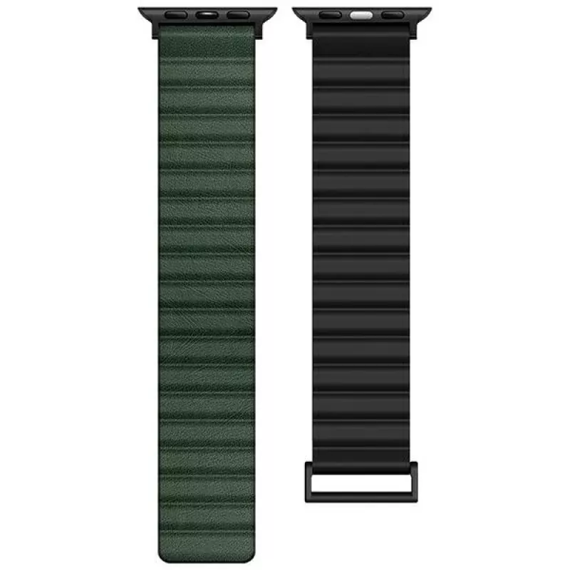 Beline Magnetic Pro Armband für Apple Watch 42/44/45/49mm Schwarz/Grün