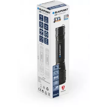 Blaupunkt BT-FL8066 LED-Taschenlampe mit Zoom, 1600 lm (BLAUPUNKTBT-FL8066)