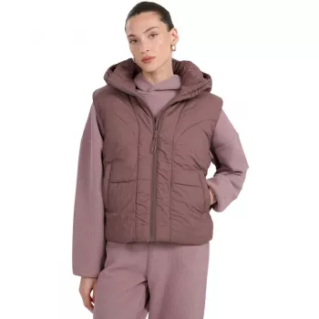 4F Damen Dunkelbraune Wattierte Weste F299 Größe M