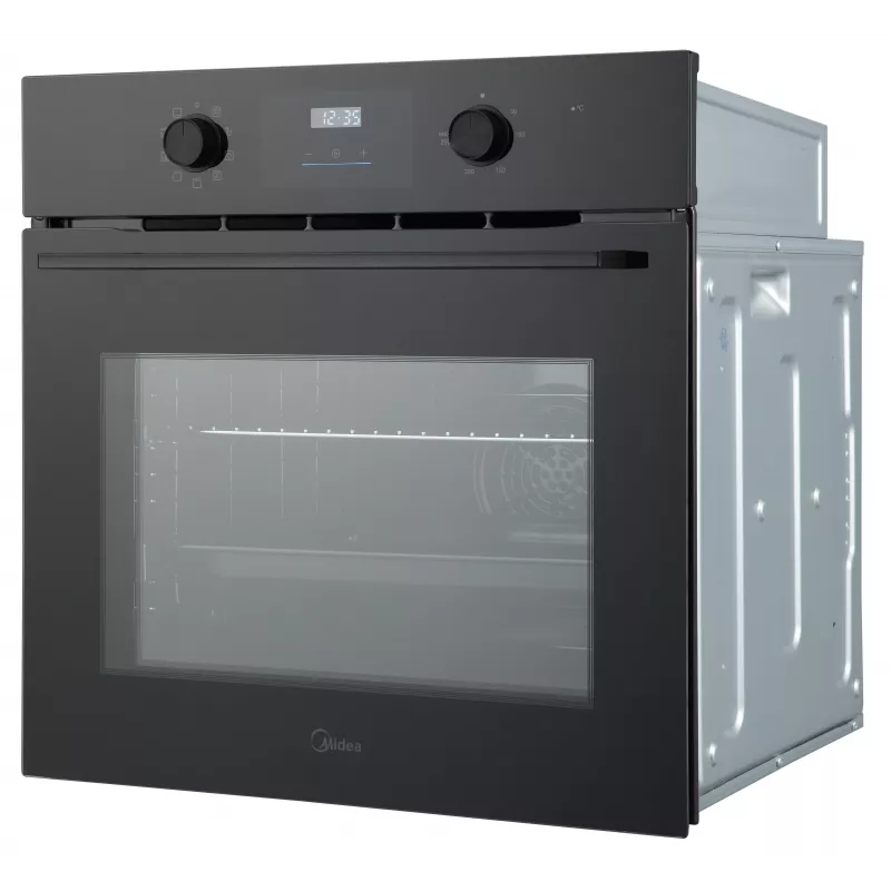 Midea MBO65M80D2-BK Einbau-Elektrobackofen, 70 l, 3 kW, A, Schwarz