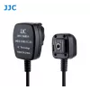 JJC FC-E3 Off-Kamera TTL-Blitz-Synchronkabel für Canon EOS, 1,3 m Spiralkabel, E-TTL II Durchschleifung