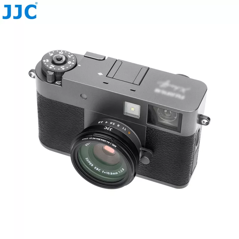 JJC LH-JXHALF Gegenlichtblende mit 37 mm Filteradapterring für Fujifilm X Half, Schwarz