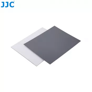 JJC GC Series 2-in-1 Fotografie-Kalibrierungskarten-Set – 18% Graukarte & Weißabgleichkarte, 20 x 25 cm, robustes Kunststoff, mit Trageband
