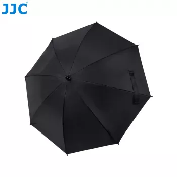 JJC Kamera-Regenschirm mit Super-Clamp-Halterung, 63 mm Backenöffnung, 1/4 Zoll & 3/8 Zoll Gewinde, Schwarz