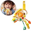 LEAN TOYS Sinnespielzeug Beißring Rassel für Kleinkinder Flasche 3in1