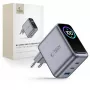 TECH-PROTECT PowerVision NC100W GaN 100W 3-Port USB-C PD & USB-A QC3.0 Wandladegerät - Dunkelgrau