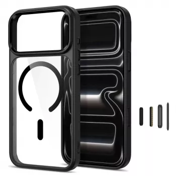 Tech-Protect Magmat MagSafe-Hülle für iPhone 17 Pro / 18 Pro Schwarz/Klar