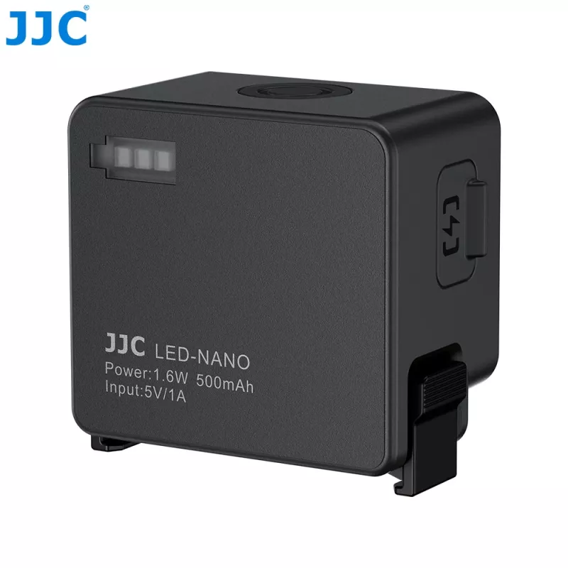 JJC LED-Nano LED Videoleuchte für DJI Osmo Action 6 / Osmo Nano, 6500K, 500mAh, USB-C, IPX5