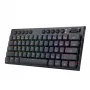 Redragon K632 Horus Mini mechanische Gaming-Tastatur mit 61 Tasten, Low Profile, roter Switch, RGB, Schwarz