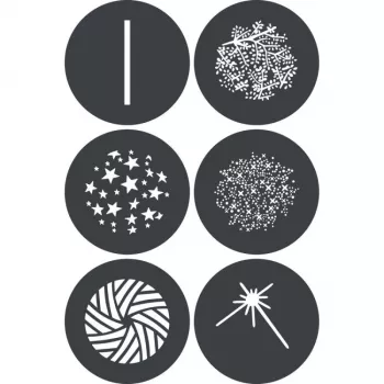 Godox GP GS3 Gobo-Set für Projektionsaufsätze (6 Muster, 66 mm)