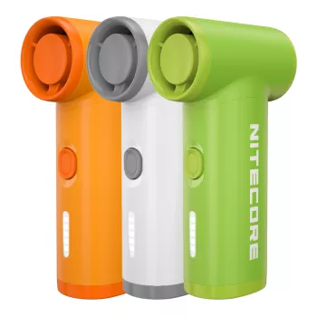 Nitecore NEF Nano tragbarer Ventilator Weiß - USB-C wiederaufladbar, 3 Geschwindigkeiten, 2500mAh Akku