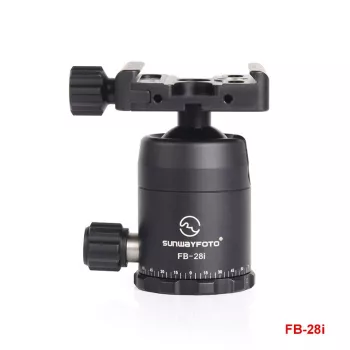 Sunwayfoto FB-28i Kugelkopf mit Arca-Swiss-Klemme, 12 kg Tragkraft, 28 mm Kugel, eloxiertes Aluminium