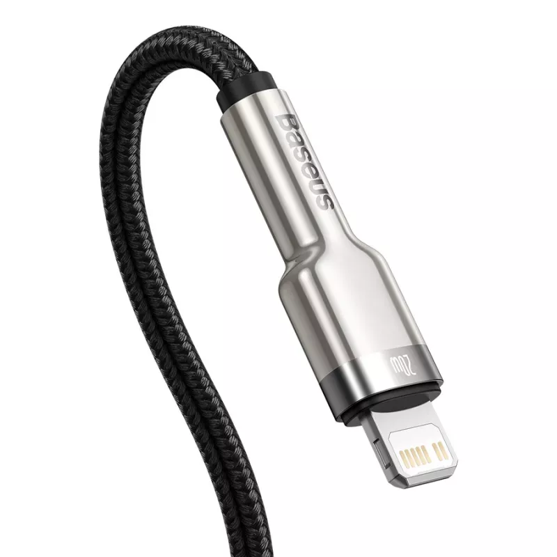 Baseus Cafule USB-C auf Lightning PD 20W Schnellladekabel 0,25 m Schwarz