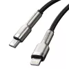 Baseus Cafule USB-C auf Lightning PD 20W Schnellladekabel 0,25 m Schwarz
