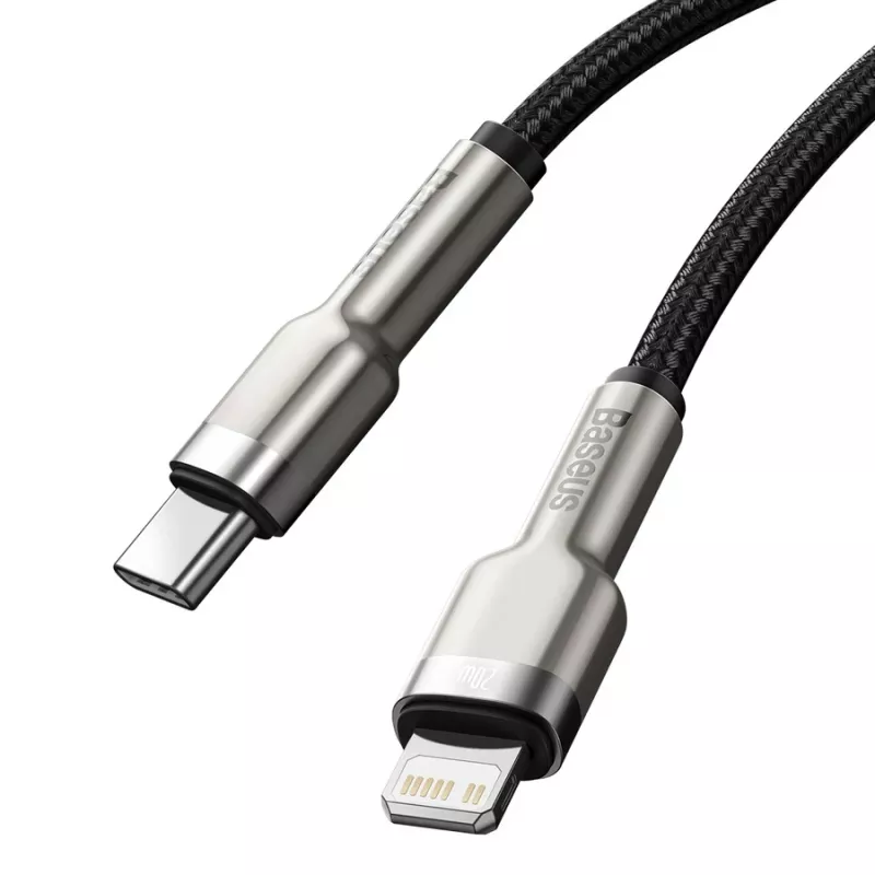 Baseus Cafule USB-C auf Lightning PD 20W Schnellladekabel 0,25 m Schwarz