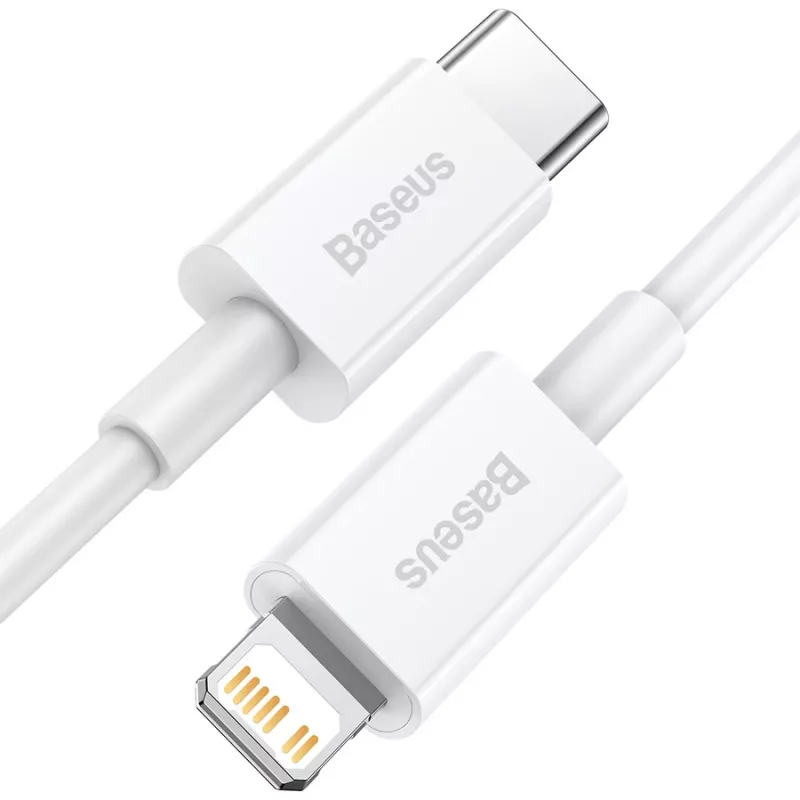 Baseus Superior Series USB-C auf Lightning Kabel 0,25 m Weiß, 20W PD Schnellladen & Datensynchronisation