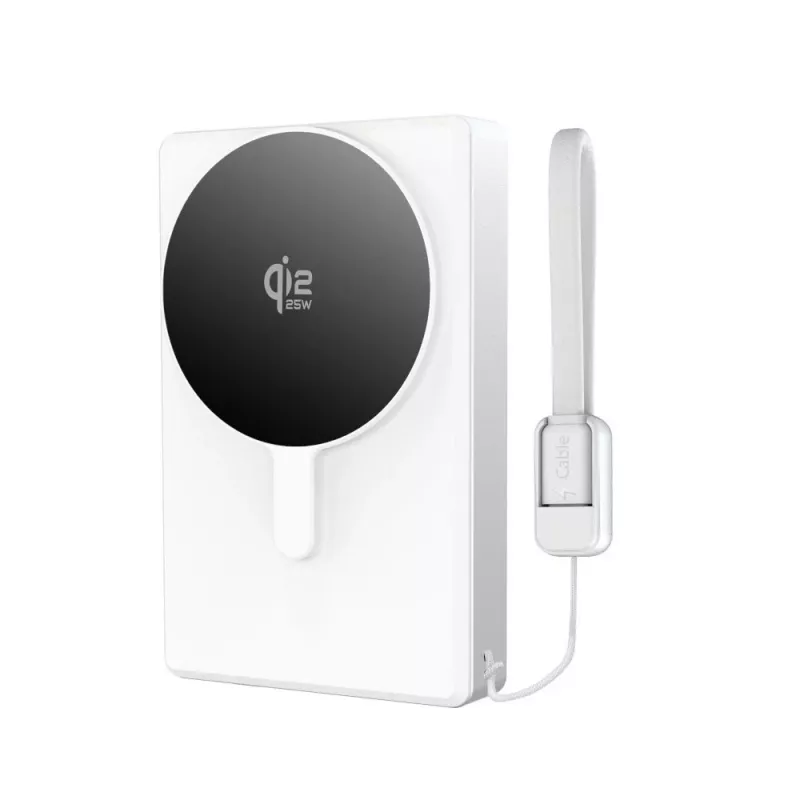 TECH-PROTECT PB40 LIFEMAG MagSafe Power Bank 10000mAh 25W Qi2.2 Weiß/Silber