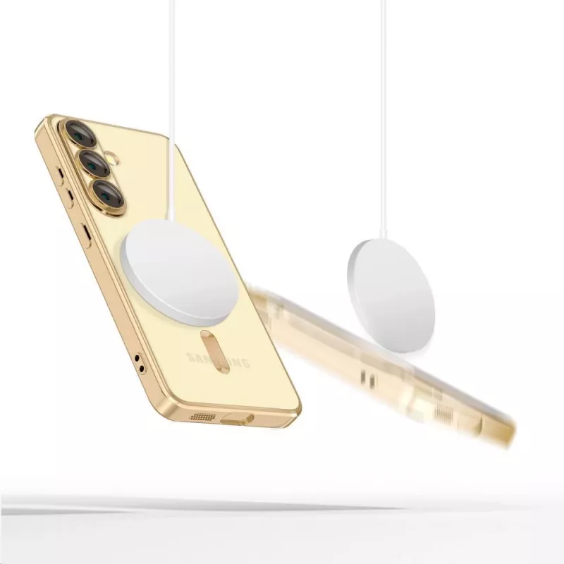 Tech-Protect Magflex MagSafe Samsung Galaxy S25 Edge Hülle Shiny Gold