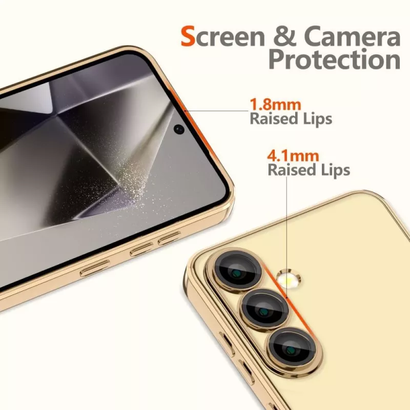 Tech-Protect Magflex MagSafe Samsung Galaxy S25 Edge Hülle Shiny Gold