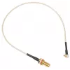 MikroTik ACMMCXRPSMA 0,26 m MMCX auf RP-SMA Stecker Koaxial-Pigtail-Kabel, 50 Ohm, RG178, Schwarz