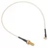 MikroTik ACMMCXRPSMA 0,26 m MMCX auf RP-SMA Stecker Koaxial-Pigtail-Kabel, 50 Ohm, RG178, Schwarz