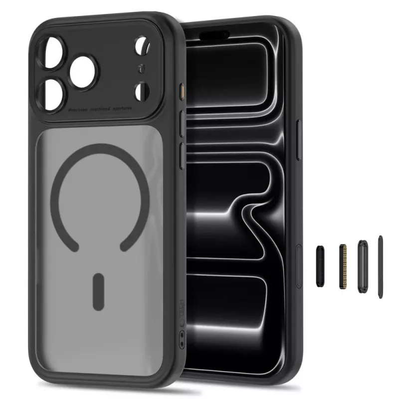 TECH-PROTECT MagPeak MagSafe-Hülle für iPhone 17 Pro Max / 18 Pro Max Matt Schwarz