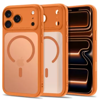 TECH-PROTECT MagPeak MagSafe-Hülle für iPhone 17 Pro / 18 Pro - Matt Cosmic Orange