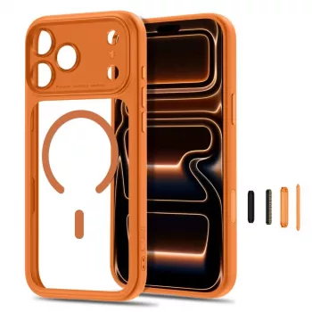TECH-PROTECT MagPeak MagSafe Clear Case für iPhone 17 Pro / 18 Pro - Cosmic Orange