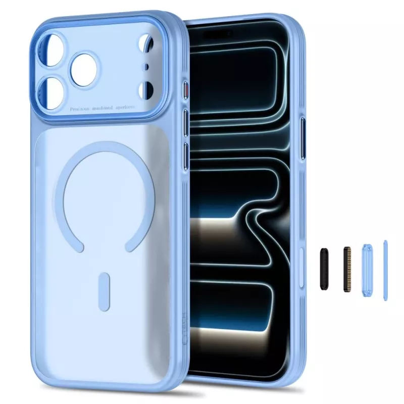 TECH-PROTECT MagPrime MagSafe Clear Case für iPhone 17 Pro Max / 18 Pro Max - Matt Hellblau