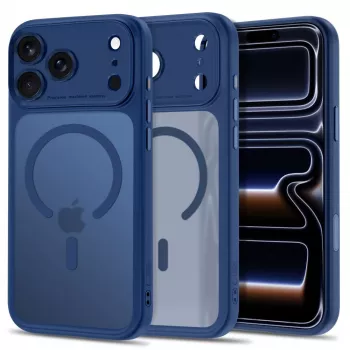TECH-PROTECT MagPeak MagSafe-Hülle für iPhone 17 Pro / 18 Pro - Mattes Tiefblau