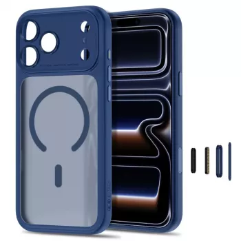 TECH-PROTECT MagPeak MagSafe-Hülle für iPhone 17 Pro / 18 Pro - Mattes Tiefblau