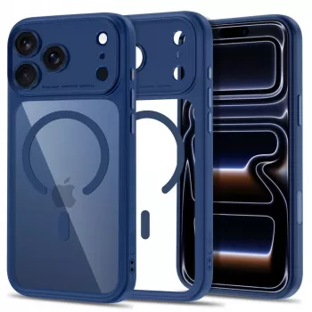TECH-PROTECT MagPeak MagSafe Clear Case für iPhone 17 Pro Max / 18 Pro Max – Tiefblau