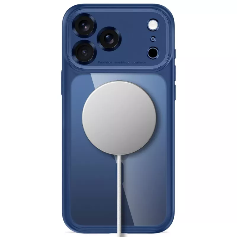 TECH-PROTECT MagPeak MagSafe Clear Case für iPhone 17 Pro Max / 18 Pro Max – Tiefblau