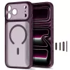 TECH-PROTECT MagPrime MagSafe Clear Case für iPhone 17 Pro / 18 Pro - Matt Dunkles Kirschrot