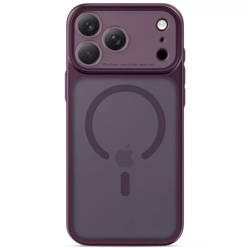TECH-PROTECT MagPrime MagSafe Clear Case für iPhone 17 Pro / 18 Pro - Matt Dunkles Kirschrot